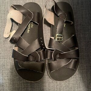 Salt Water Sandals by Hoy Dark Brown Kids Sandals